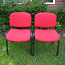 2 стула с красной тканью. (фото #1)