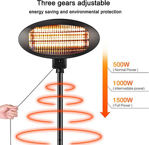 Sisseehitatud infrapuna soojuskiirgur patio heater HCH-2000D (3 foto / 8)