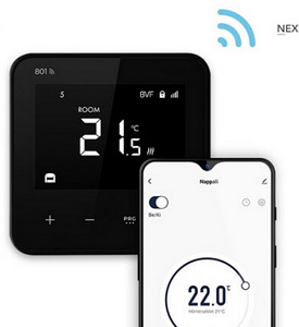 UUS! TERMOSTAAT BVF 801 WIFI, MUST, SENSOR ÕHK+PÕRAND (4 foto / 9)