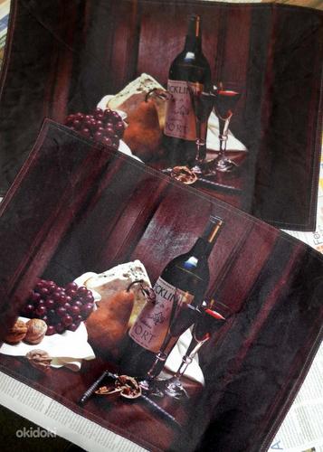 Veini teemalised ilusad kahekihiline lauakatted, 2tk, uued (foto #3)