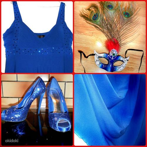 Ever Pretty нарядное длинное ярко-синее платье, UK18-46-48 (фото #7)
