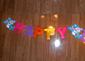 Sünnipäeva bänner Happy Birthday, uus (1 foto / 5)
