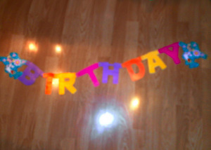Sünnipäeva bänner Happy Birthday, uus (2 foto / 5)
