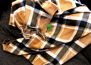 Burberry stiilis lai soe kašmiriga ruuduline sall-palantiin (3 foto / 9)