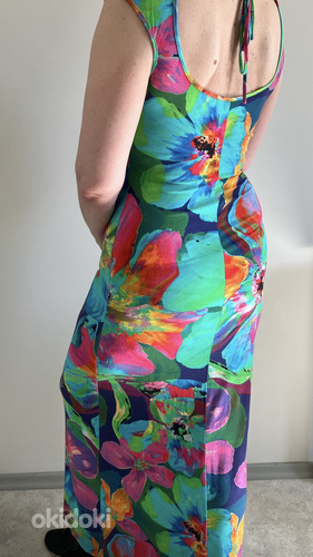 Женское длинное трикотажное платье S/M (фото #2)