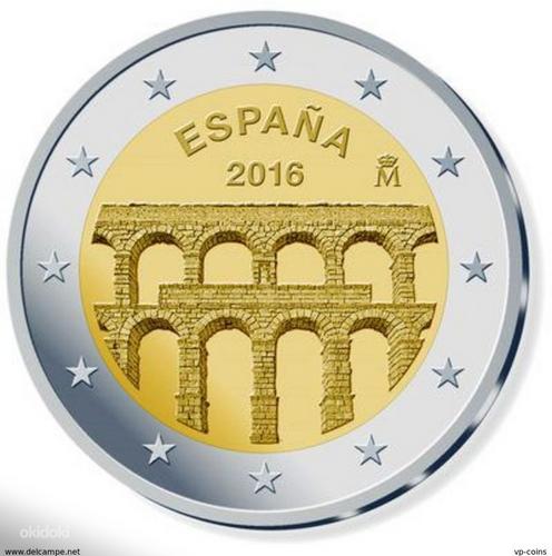 2 Евровые монеты Испании UNC (фото #4)