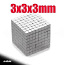 Kõige tugevam magnet N52 3x3x3mm (foto #1)