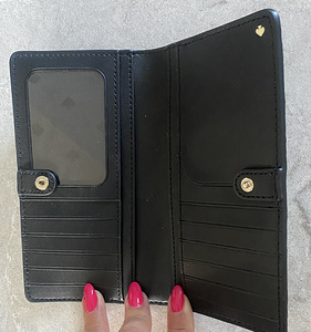 UUS! Kate Spade pidulik rahakott,must sädelev (3 foto / 3)