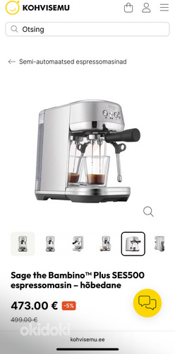 Sage Bambino Plus SES500 espressomasin