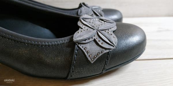 Кожаные фирменные женские туфли от Gabor - 38-38.5 р (фото #3)