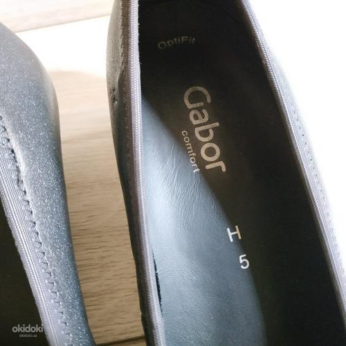 Кожаные фирменные женские туфли от Gabor - 38-38.5 р (фото #7)