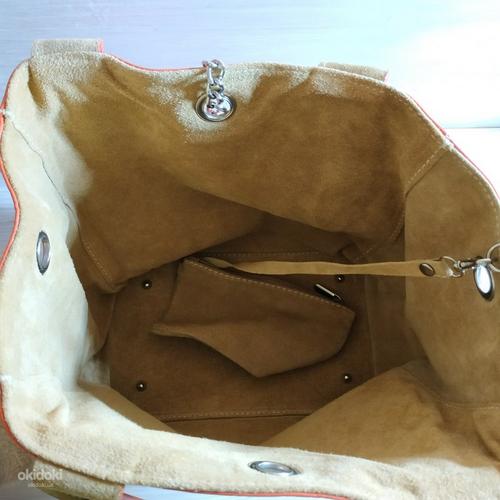Кожаная женская красивая сумка шопер - Новая (фото #8)