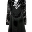 Нарядное черное платье стрейч кружева-спина декольте, S-M (фото #4)