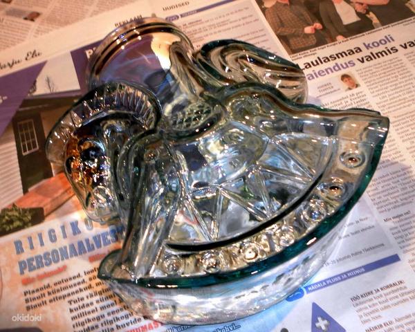 Большая итальянская стеклянная ваза в виде лошадки-качалки (фото #2)