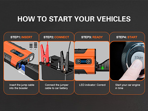 ASPERX AX2500 Jump Starter, 21000mAh 2500A (7 foto / 10)
