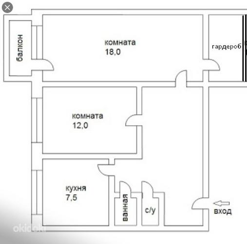 Аренда двухкомнатной квартиры от хозяина в Мустамяэ (фото #1)