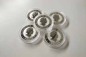 Austraalia Koala hõbemündid (5x 1 oz) (2 foto / 2)