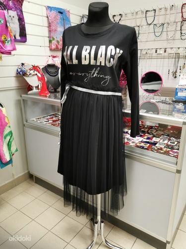 Чёрное модное платье (фото #5)