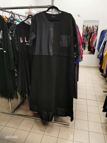 Большой размер Модное чёрное платье (фото #5)