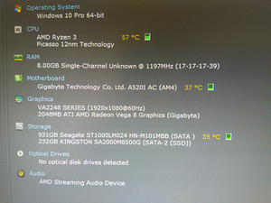 ITX Ryzen 3 3200G/A520I /8GB RAM/250GB SSD/1000GB HDD (2 foto / 6)