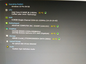 I5 9400F/H310M/8GB RAM/SSD m.2 525GB/GTX 1660 OC 6GB (2 foto / 10)