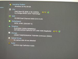 Xeon E5-2630/X79/32GB RAM/SSD m.2 256GB/GTX 1060 3GB (2 foto / 10)