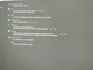 Xeon E5-2670/X99/16GB/SSD 256GB/320GB/GeForce GTX 1060 6GB (2 foto / 10)
