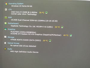 I5-10400/H510M/16GB RAM/SSD 512GB/Radeon RX 470 8GB (3 foto / 10)