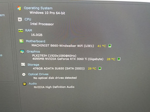 I5-12400f/B660/16GB RAM/SSD 512GB/RTX 3060TI 8GB/tower (2 foto / 10)