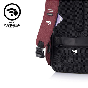 Bobby Hero Regular Anti-Theft Backpack, Red (6 foto / 10)