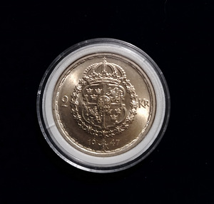 Hõbe rootsi 2 kronor 1947 originaal rootsi 2 krooni