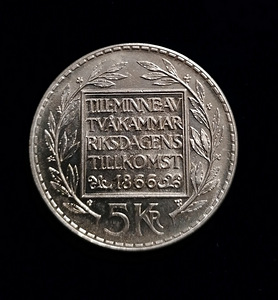 Originaal rootsi 5 kronor 1966 hõbe (2 foto / 2)