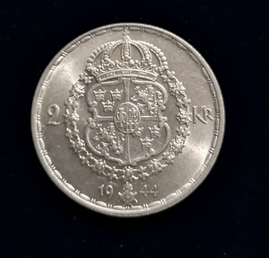 Rootsi hõbe 2 kronor 1944 originaal (1 foto / 2)