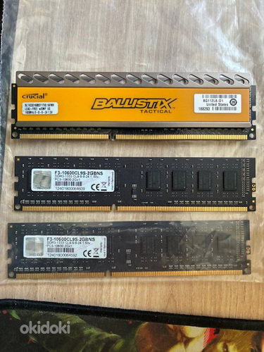 DDR3 4+2+2gb Crucial + G.Skill