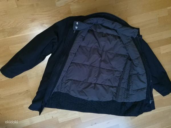 Однотонная осенняя куртка черного цвета (съемный жилет из перьев) "Hugo Boss" XL (фото #3)
