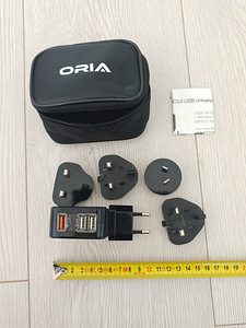 ORIA USB Travel Charger, ORIA USB laadija adapteritega, ORIA