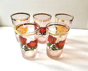 Vintage klaaside komplekt, 5 klaasi koos (2 foto / 2)
