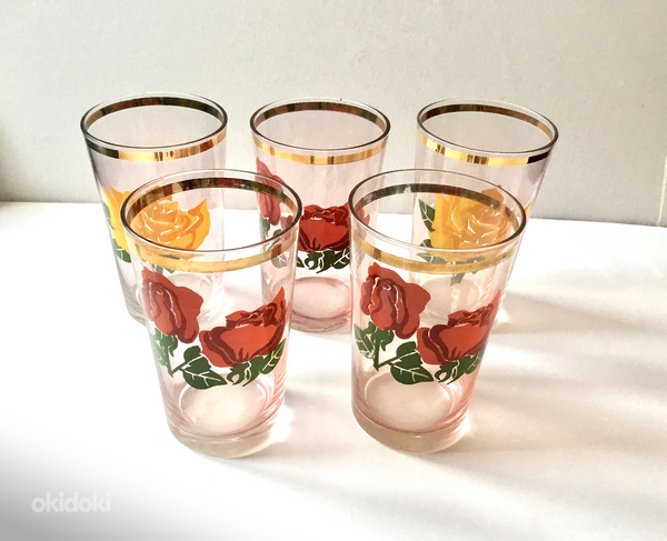 Vintage klaaside komplekt, 5 klaasi koos (foto #2)
