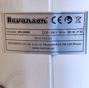 Tsentrifuug Ravanson XPB-2800B, (8 foto / 8)
