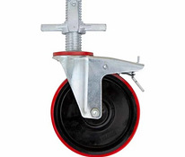 регулируемое резиновое колесо 200 мм + стальной вал