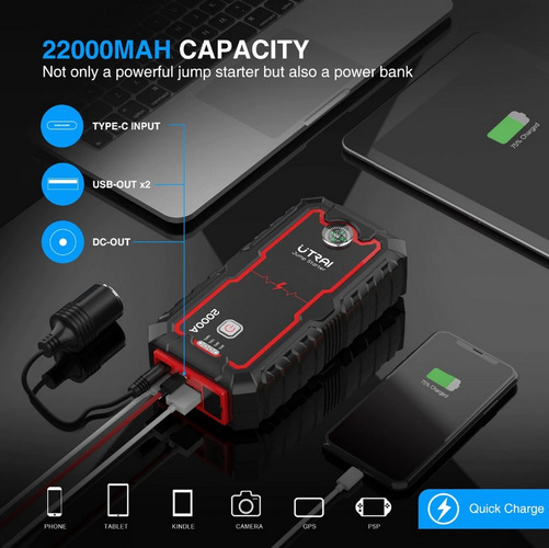 UTRAI ONE новый 2000A jumpstarter пусковой аккумулятор