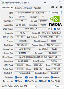 ASUS TURBO GTX 1060 6GB (2 foto / 8)