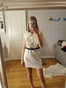 Белое ультрамягкое платье s-m