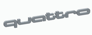 Эмблема Quattro для решетки Audi 100 200 C3 (4 фото из 8)