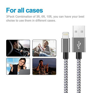 Uus !Laadija Lightning Apple iPhone/iPad/iPod Nylon/ (3 foto / 6)