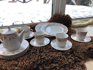 NORITAKE Rose China RI02 Japan komplekt vintage (7 foto / 7)