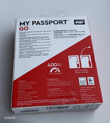 WD My Passport Go 500GB/1TB SSD, USB 3.0 Blue/Yellow (фото #4)