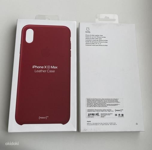 iPhone XS Max Leather Case Blue/Red/Brown/Black (фото #4)