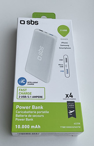 SBS Ultra-slim and fast-charging 10000mAh power bank