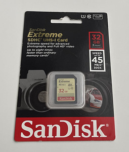 SanDisk Extreme SDHC 32GB 45MB/s Class 10 UHS-I U3